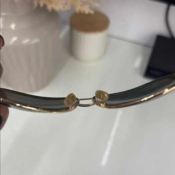 Gucci Gold and Black Chain Sunglasses